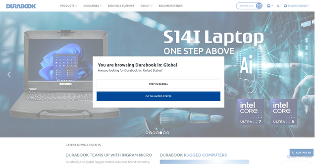 Security scan screenshot of https://www.durabook.com/
