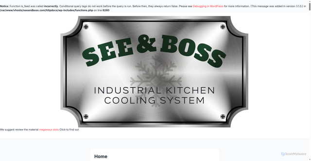 Security scan screenshot of https://seeandboss.com
