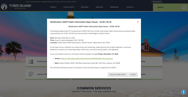 Security scan screenshot of https://www.cityoftybee.org/