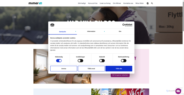 Security scan screenshot of https://mimer.nu