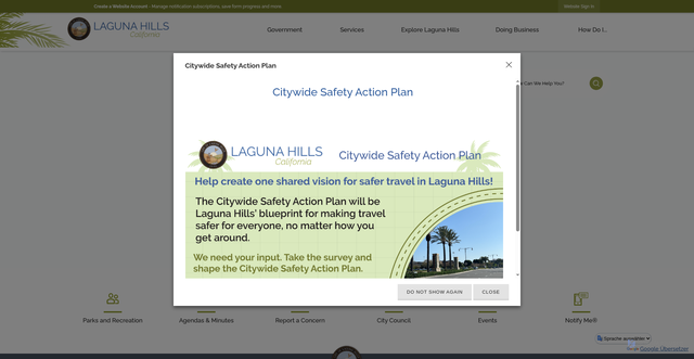 Security scan screenshot of https://lagunahillsca.gov/