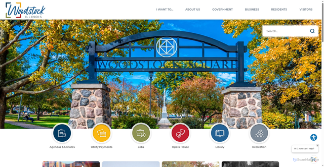Security scan screenshot of https://woodstockil.gov/