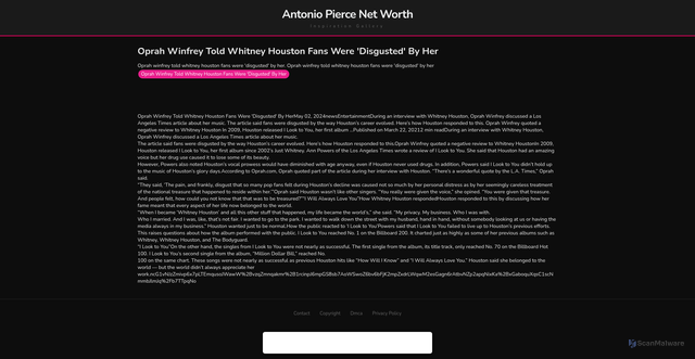 Security scan screenshot of https://mailjustifhugo-pgcsilb2wl.edgeone.app/24383-oprah-winfrey-told-whitney-houston-fans-were-disgusted-by-her.html