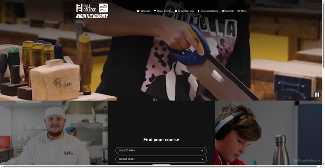 Security scan screenshot of https://www.hull-college.ac.uk/