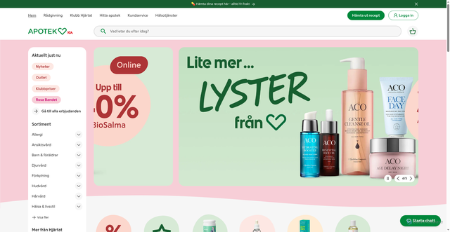 Security scan screenshot of https://apotekhjartat.se