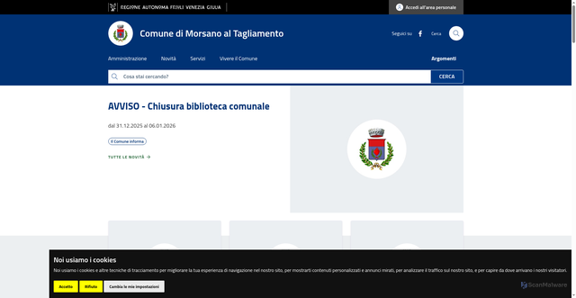 Security scan screenshot of https://www.comune.morsanoaltagliamento.pn.it/
