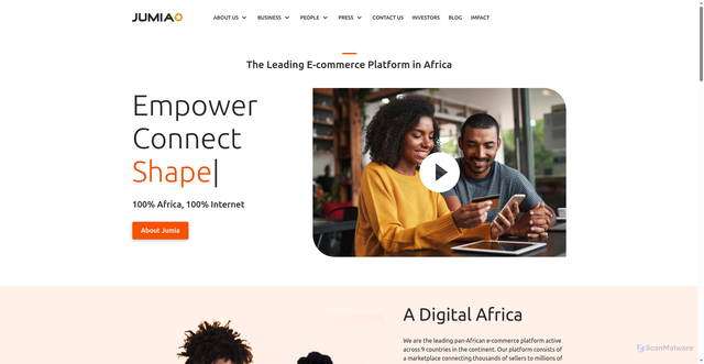 Security scan screenshot of https://jumia.com