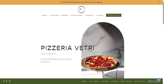 Security scan screenshot of https://www.pizzeriavetri.com/
