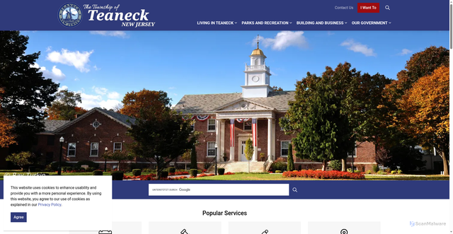Security scan screenshot of https://www.teanecknj.gov/