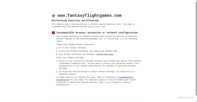Security scan screenshot of https://www.fantasyflightgames.com/en/products/xcom-the-board-game/