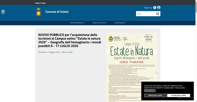Security scan screenshot of https://www.comune.soleto.le.it