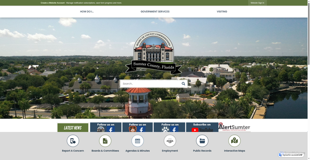 Security scan screenshot of https://sumtercountyfl.gov/