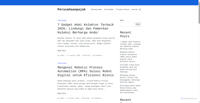 Security scan screenshot of http://www.perusahaanpajak.biz.id/