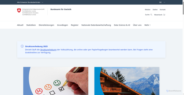 Security scan screenshot of http://www.bfs.admin.ch