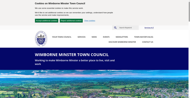 Security scan screenshot of https://www.wimborne.gov.uk/