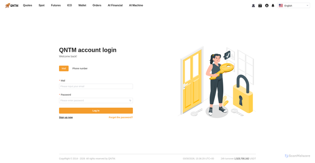 Security scan screenshot of http://qntmct.vip/