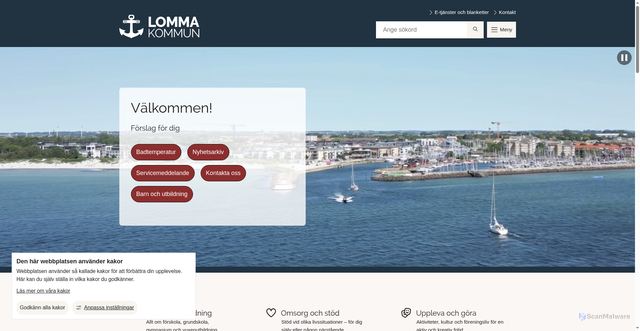 Security scan screenshot of https://lomma.se/