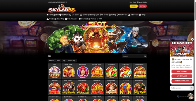 Security scan screenshot of https://ndx-skylar88.click/desktop/game/slot/jili