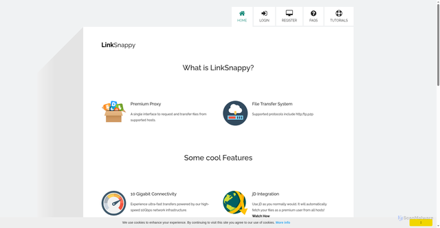 Security scan screenshot of https://linksnappy.com