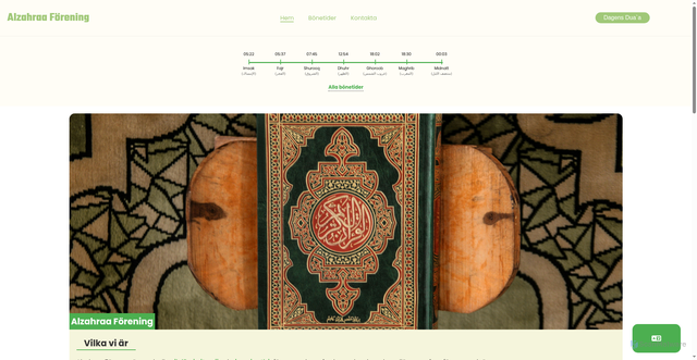 Security scan screenshot of https://alzahraa.se