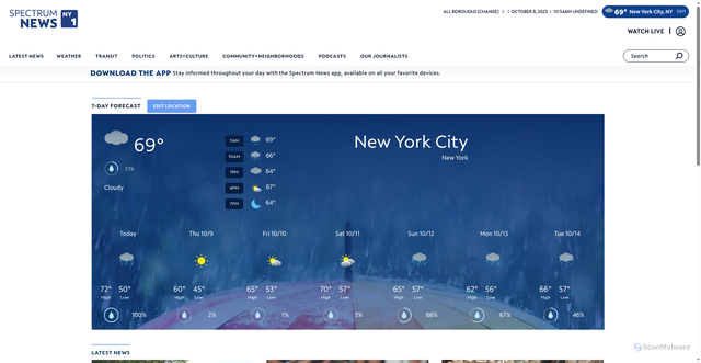 Security scan screenshot of https://ny1.com/nyc/all-boroughs/weather/7-day-forecast
