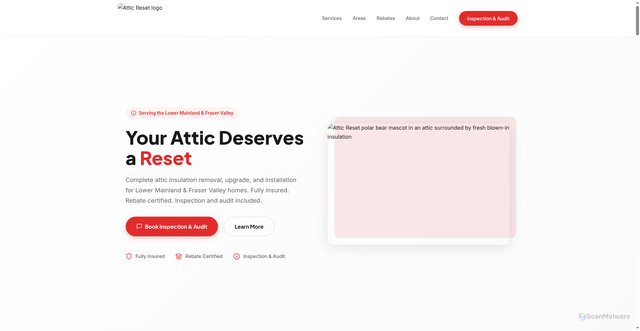 Security scan screenshot of attic-reset.pages.dev
