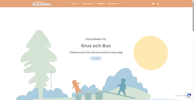 Security scan screenshot of https://grusobus.se