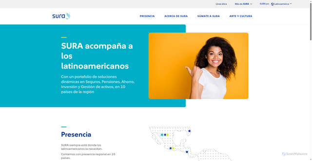 Security scan screenshot of https://sura.com