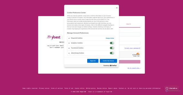 Security scan screenshot of https://my.yoast.com