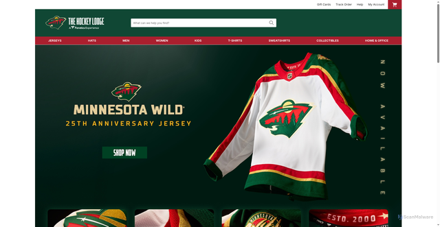 Security scan screenshot of https://www.hockeylodge.com/