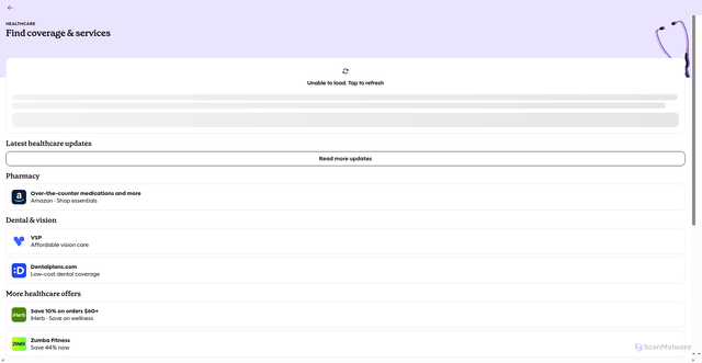 Security scan screenshot of https://healthcare.providersapp.com