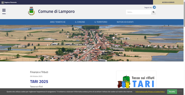 Security scan screenshot of https://www.comune.lamporo.vc.it/home.html