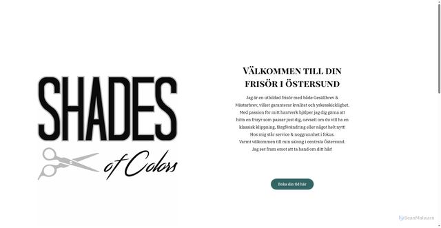 Security scan screenshot of https://shadesofcolors.se
