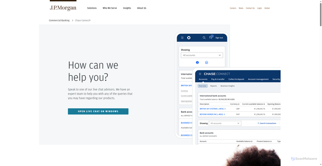 Security scan screenshot of https://jpmorganchase-help.web.app