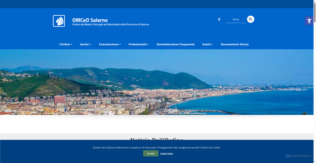 Security scan screenshot of https://ordinemedicisalerno.it/