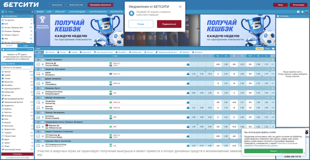 Security scan screenshot of https://betcity.ru