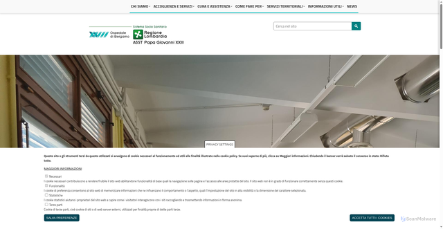 Security scan screenshot of https://www.asst-pg23.it/