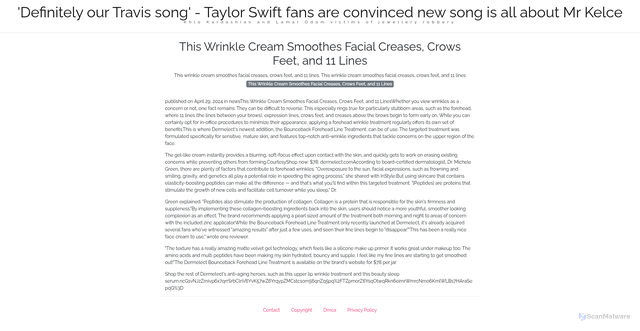 Security scan screenshot of https://ncebartersitus-o7d8hwspfv.edgeone.app/11748-this-wrinkle-cream-smoothes-facial-creases-crows-feet-and-11-lines.html