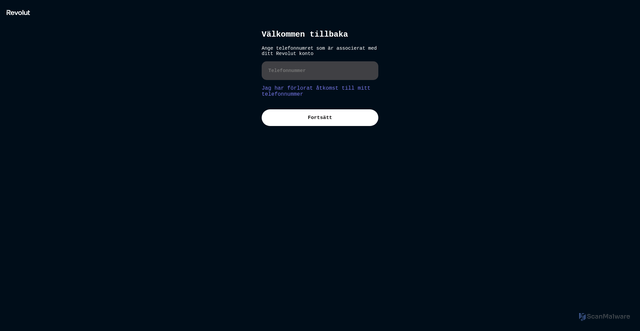 Security scan screenshot of https://se-revolut-kund.com/rvlt-sverige/Logga.php