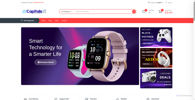 Security scan screenshot of https://1111capitals.com/