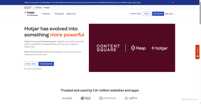 Security scan screenshot of https://hotjar.com