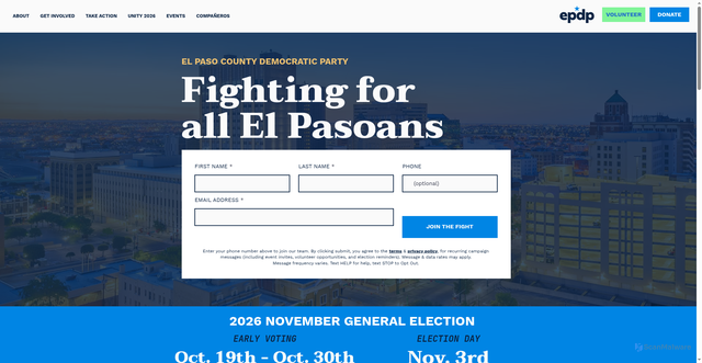 Security scan screenshot of https://www.elpasodemocrats.com/