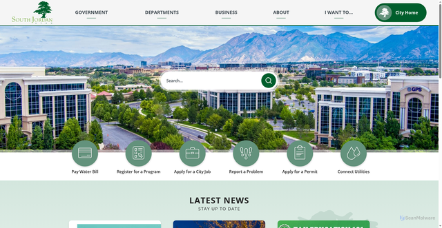 Security scan screenshot of https://www.sjc.utah.gov/