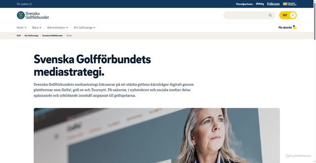 Security scan screenshot of https://klubb.golf.se/media?utm_source=newsletter&utm_medium=email&utm_campaign=Golfa_Augusti_2026&dt_id=fcd58f97-538d-4232-8bec-ce92f0c0cceb