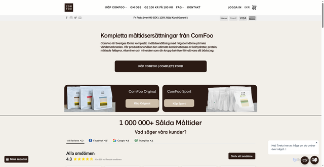 Security scan screenshot of https://comfoo.com/