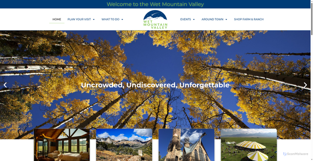 Security scan screenshot of https://visitwetmountainvalley.com/