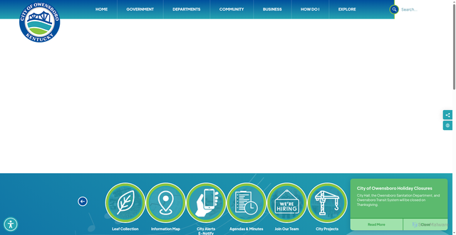 Security scan screenshot of https://owensboro.org/