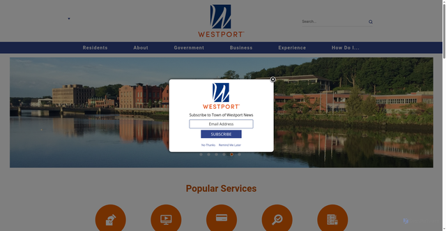 Security scan screenshot of https://www.westportct.gov/