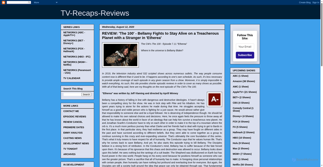 Security scan screenshot of http://www.tv-recaps-reviews.com/2020/08/the-100-711-review.html