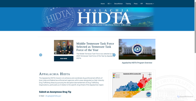 Security scan screenshot of https://ahidta.gov/